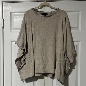 Saks Fifth Avenue Tan Poncho Sweater